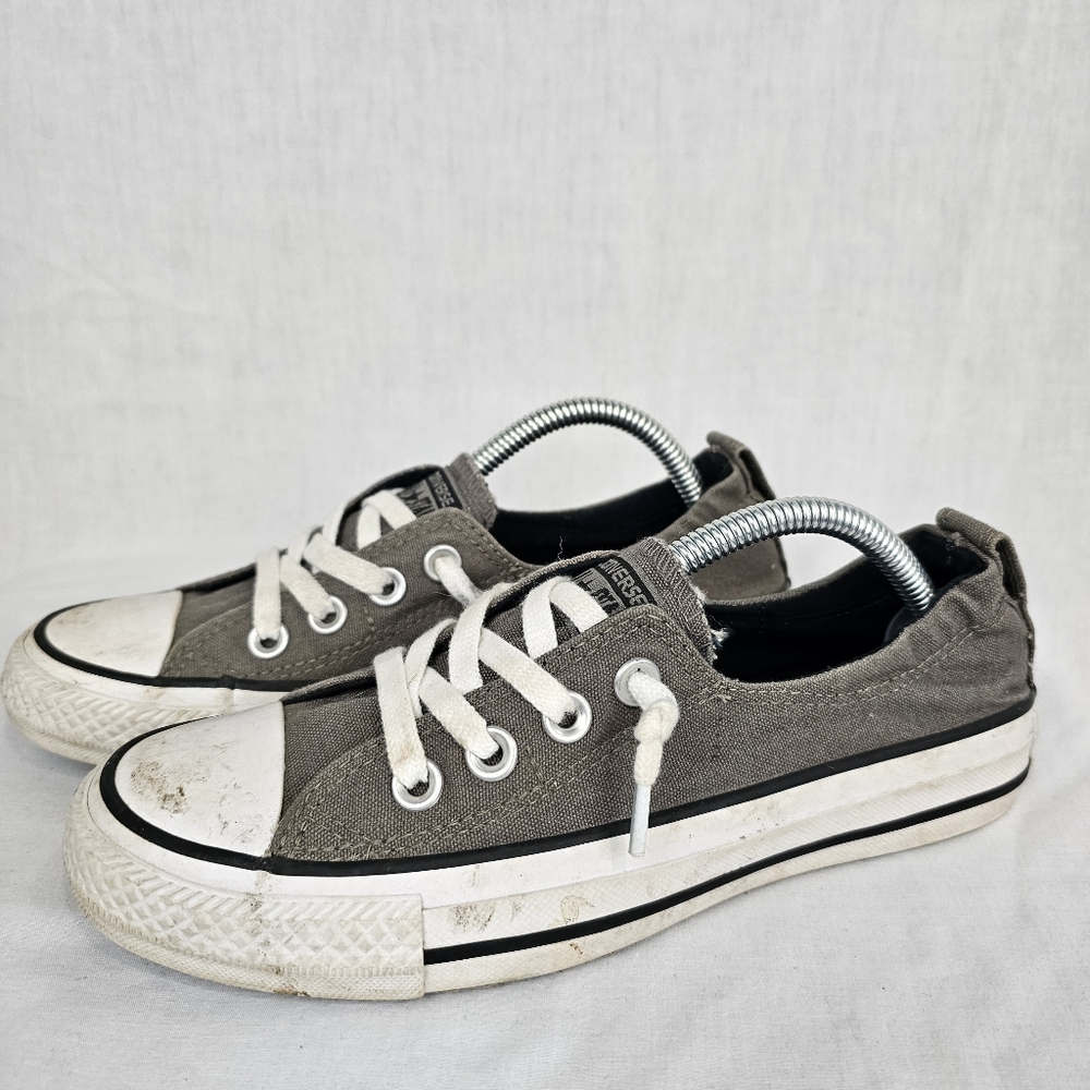 Converse All Star Chuck Taylor Sneakers Women's Size 5.5 Gray Low Rise Slip On‎